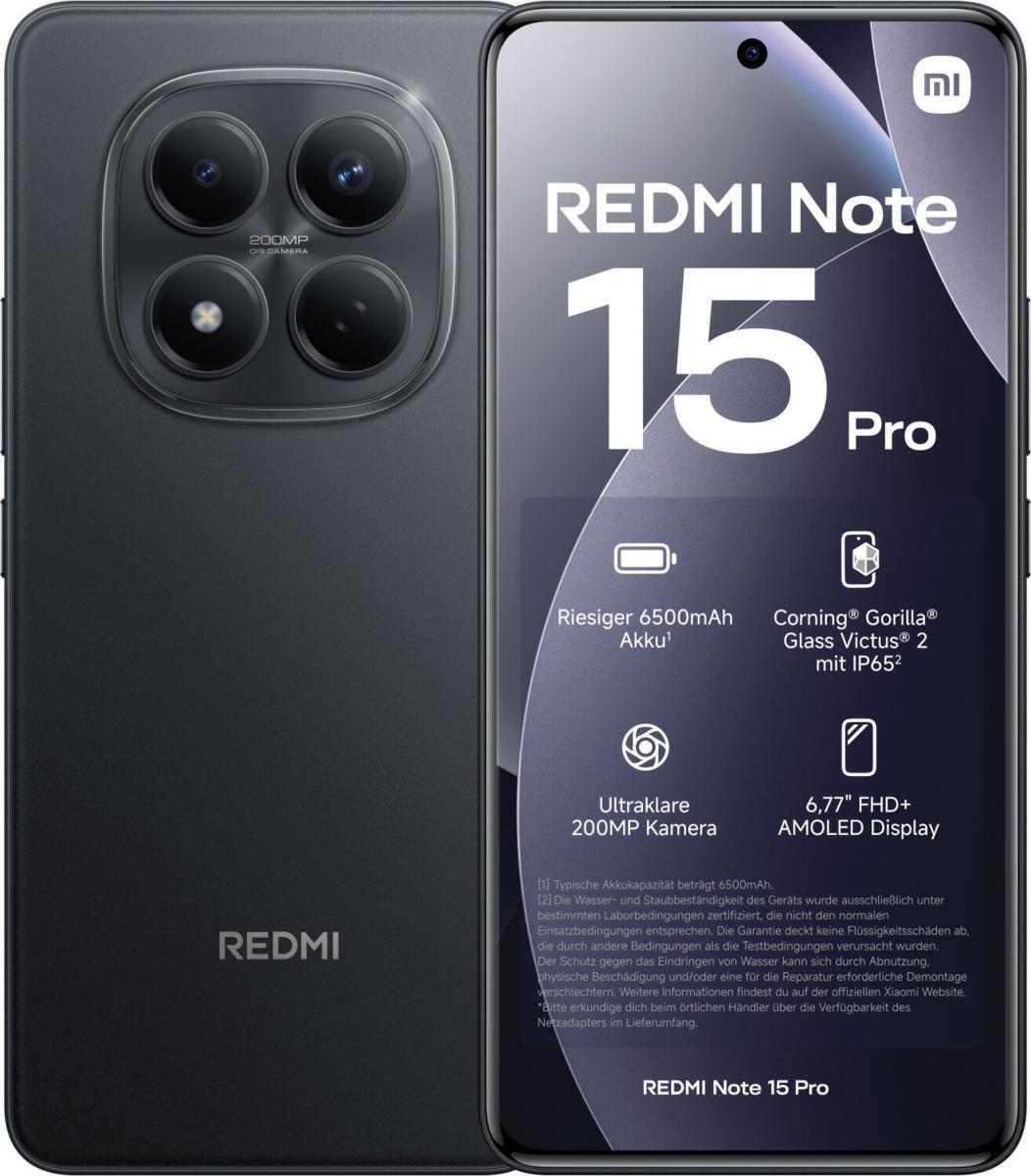 Xiaomi Redmi Note 15 Pro 8GB + 256GB 6.77" Black – Smartphone ad Alte Prestazioni